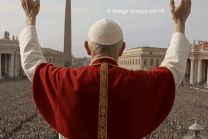 Image générée par une IA du nouveau pape