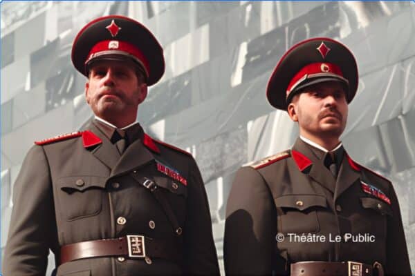 Deux soldats russes en uniforme