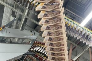 Plusieurs journaux papiers imprimés pendus à des machines qui servent à les imprimer