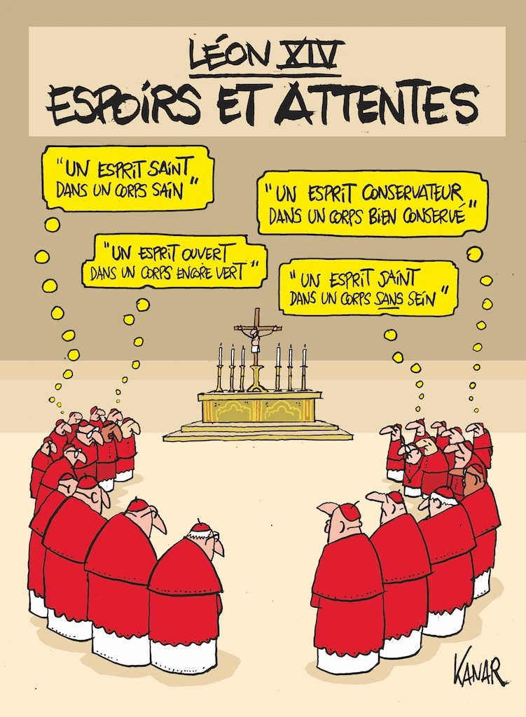 Illustration de Manar sur le nouveau pape Léon XIV