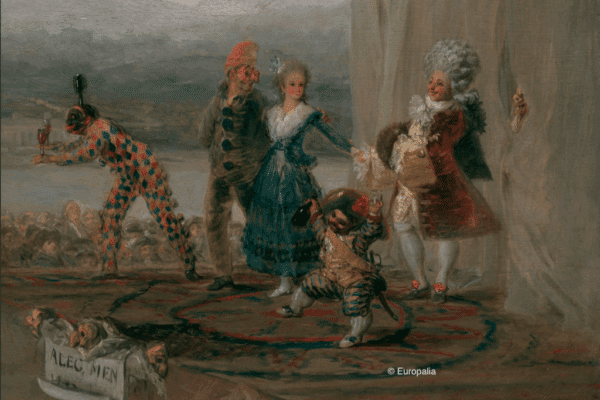Oeuvre de Goya représentant 5 personnages d'époque