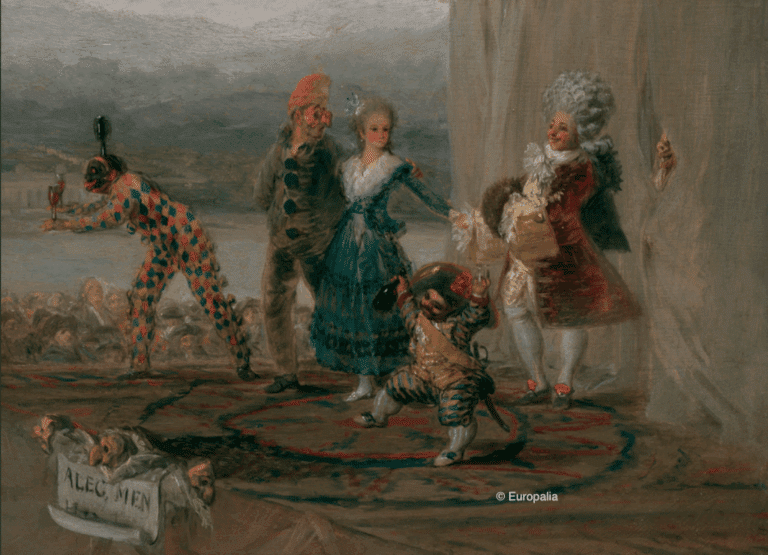 Oeuvre de Goya représentant 5 personnages d'époque