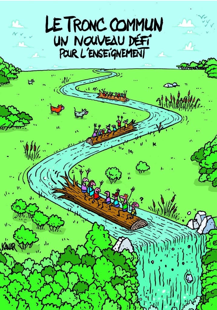 Un tronc sur une rivière