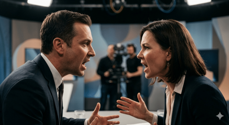 Un homme tune face l'un en face de l'autre en train de se disputer