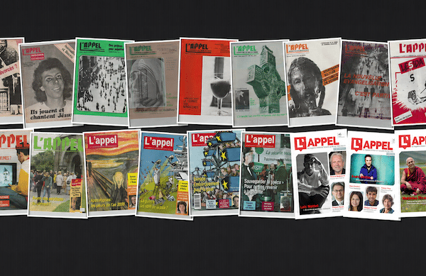 Plusieurs couvertures du magazine l'Appel les unes à côté des autres
