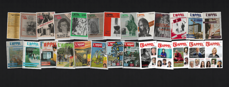 Plusieurs couvertures du magazine l'Appel les unes à côté des autres